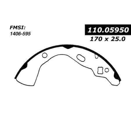 Centric Parts Centric Brake Shoes, 111.05950 111.05950